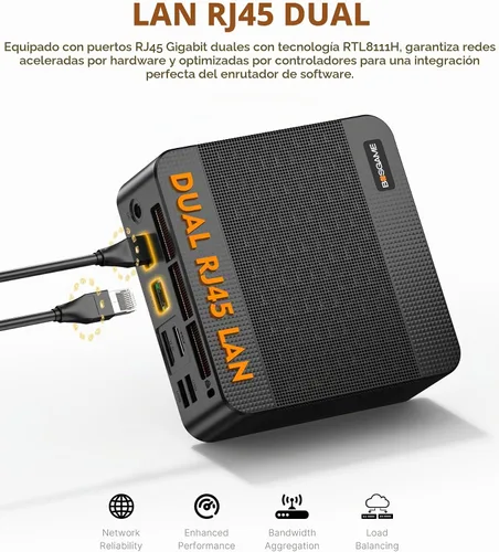 Vista 6 de BOSGAME P6 Neo Mini PC, AMD Ryzen 7 6800H 24GB LPDDR5X RAM 512GB PCIe SSD