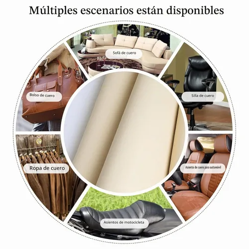 Vista 3 de BSZHTECH Cinta de reparación de cuero, parche de reparación de cuero autoadhesivo para sofás, muebles, sofás, asientos de automóvil, kit avanzado
