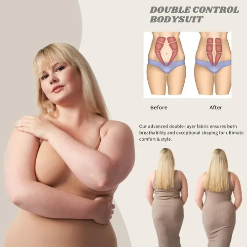Vista 5 de SAFRIZ Body para mujer con control de abdomen, sin costuras, esculpiendo el cuerpo, camiseta sin mangas, tela dinámica de calidad (QDF)