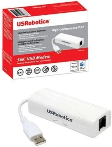 Vista 2 de US Robotics USR5637 56K Controlador USB Dial-Up Módem de fax externo con voz