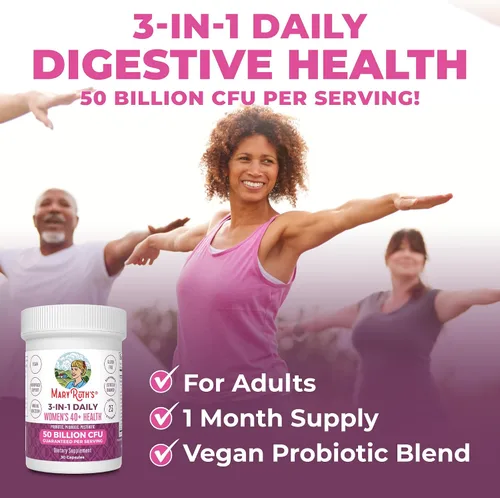 Vista 8 de MaryRuth's 3 en 1 Daily Health 40+ Probióticos para mujeres Suplemento de apoyo hormonal y menopausia para mujeres Cápsulas de salud intestinal
