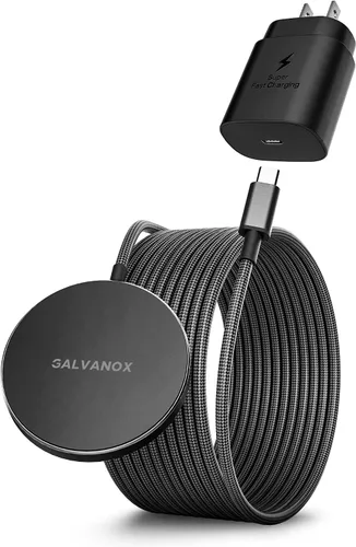 Vista 4 de Galvanox Cargador inalámbrico magnético para Samsung, compatible con MagSafe, el juego incluye adaptador de corriente PPS de carga rápida