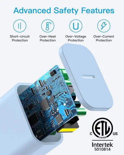 Vista 3 de AISNI Cargador para iPhone de carga rápida, paquete de 4 unidades de 20 W PD USB C con cable de carga rápida de 6 pies certificado MFi para iPhone