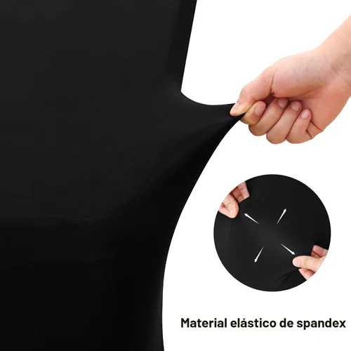 Vista 4 de Smiry Paquete de 2 manteles de elastano de 6 pies, fundas de mesa elásticas ajustables extensibles, lavables y sin arrugas, rectangulares para mesa