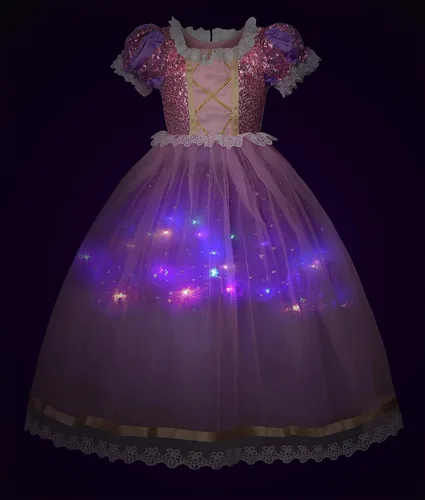 Vista 2 de Vgolar Disfraz de princesa iluminado para disfraz de Halloween