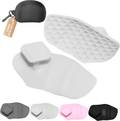 Vista 10 de Agarres de silicona para levantamiento de pesas, guantes de entrenamiento alternativos para hombres, agarre antideslizante para entrenamiento