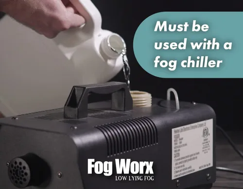 Vista 3 de Fogworx - Jugo de niebla baja para interiores y exteriores, neblina baja para interiores y exteriores, enfriadores de niebla diseñados