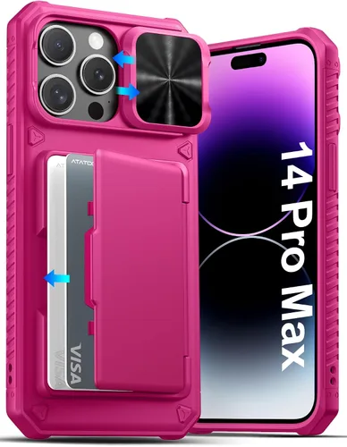 Vista 43 de ATATOO Funda Cartera para iPhone Air, Portador de Tarjetas Integrado (3-5 Tarjetas) [Bloqueo RFID] y Cubierta Deslizante para Cámara, Protección