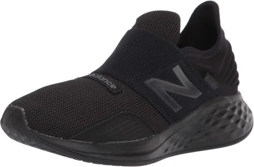 Vista 17 de New Balance Tenis unisex para bebé Fresh Foam Roav V1 sin cordones Aluminio ligero y negro.