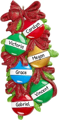 Vista 4 de Adornos personalizados para parejas 2024 – Bolas de Navidad para parejas, adornos de recuerdo 2024, adorno de recuerdo de nuestra primera Navidad