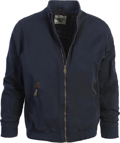Vista 6 de Gioberti - Chaqueta bomber para hombre, de sarga, 100 % de algodón, con cremallera completa