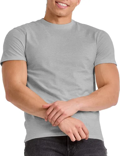 Vista 7 de Hanes Camiseta Ligera Originals para Hombre, Camisetas de Cuello Redondo para Hombres, Camiseta Tri-Blend, Disponible en Talla Tall Miltary Gren