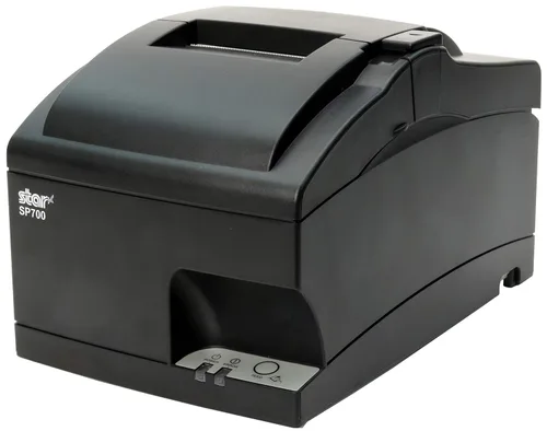 Vista 3 de Star Micronics SP742MC Impresora de recibos de impacto paralelo con cortador automático y fuente de alimentación interna - Gris