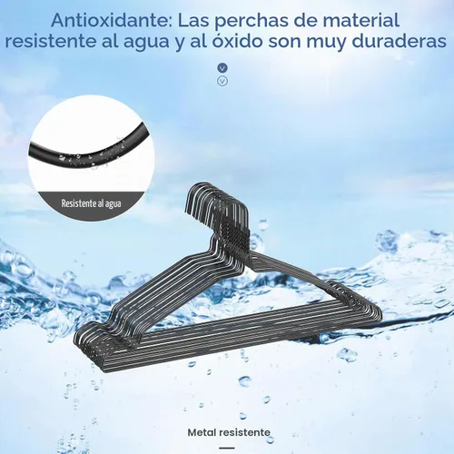 Vista 3 de SPECILITE Perchas de Alambre Paquete de 50, Perchas de Alambre de Metal para Ropa a Granel para Abrigos, Perchas de Metal que Ahorran Espacio