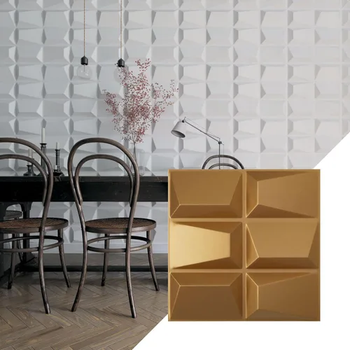 Vista 24 de Ekena Millwork WP20X20STWH 19 5/8 pulgadas de ancho x 19 5/8 pulgadas de alto Stratford EnduraWall Decorativo 3D Panel de pared cubre 2.67 pies