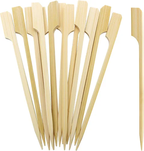 Vista 8 de BLUE TOP 100 piezas de lindos animales de alimentos para fiestas, mini tenedores de bambú de 3.5 pulgadas, palillos de comida de bambú