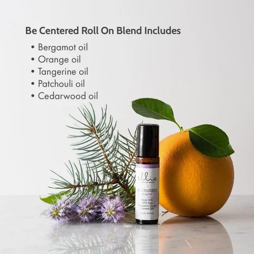 Vista 2 de Ellia Aceite esencial Roll-On Mezcla Be Centrered 0.3 fl oz, 100% puro, grado terapéutico, 0.3 fl oz Roll On