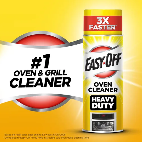 Vista 2 de Easy Off - Limpiador extrafuerte para horno, aroma regular, 87 onzas (6 latas de 14.5 onzas) Easy off cuts through grease fast with kitchen cleaner