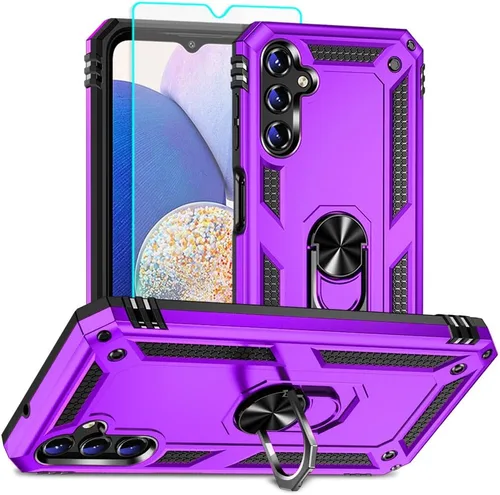 Vista 13 de Funda para Samsung A14 5G, Galaxy A14 5G con protector de pantalla HD, [grado militar de 16 pies probada en caídas], anillo protector a prueba