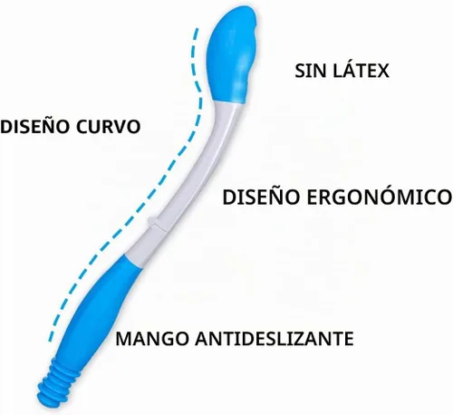 Vista 3 de Limpiador Plegable de Largo Alcance y Comodidad - Ayuda para Limpieza Inferior - Bastón Asistente para Autolimpieza de Glúteos - Ayudas de Inodoro