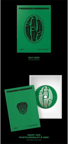 Vista 2 de ATEEZ -Zero - Epílogo de fiebre [Diario ver.] 1 álbum+póster plegado limitado+cultura regalo coreano (calcomanías decorativas, tarjetas fotográficas)