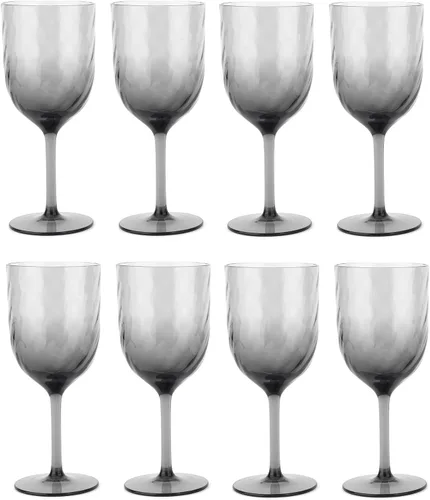 Vista 7 de KOXIN-KARLU Unbreakable Classic - Copas de vino de plástico multiusos de 14 onzas, juego de 6 unidades, color azul