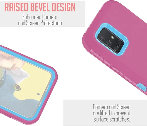 Vista 6 de Jackpot - Carcasa inalámbrica diseñada para Samsung Galaxy A51 5G (no compatible con Galaxy A51 4G versión], funda resistente de cuerpo completo