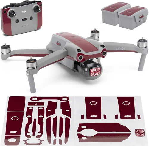 Vista 17 de WRAPGRADE Funda compatible con DJI Air 2S Color de acento B (Airforce Silver)