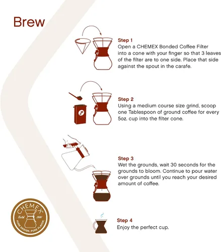 Vista 5 de Chemex Cafetera de vidrio para verter - Serie clásica - 10 tazas - Embalaje exclusivo Cafetera manual grande del goteo, vidrio de borosilicato