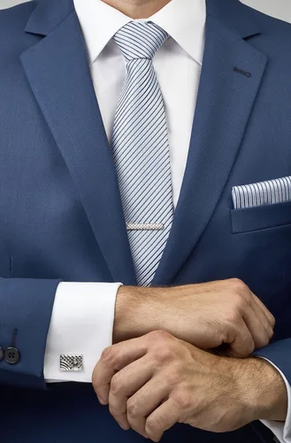 Vista 5 de Juego de corbata de regalo para hombre, corbata sedosa, bolsillo cuadrado, clips de corbata, gemelos para hombres