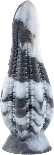 Vista 7 de Dakken - Consolador con ventosa de tentáculo, diseño de mármol negro/blanco, hecho a mano en los Estados Unidos, juguetes sexuales para adultos (XL)