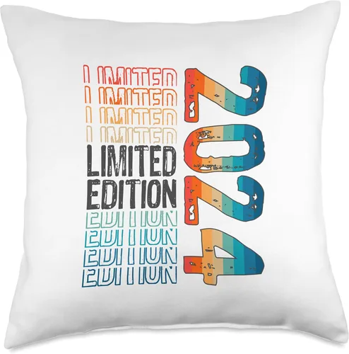 Vista 4 de Limited Edition Vintage 2024 Retro Birthday Throw Pillow