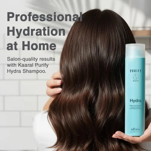 Vista 5 de Kaaral Purify Hydra Champú Hidratante - Cuidado hidratante natural para cabello seco o teñido - Seguro para mujeres y hombres - Suaviza y revive