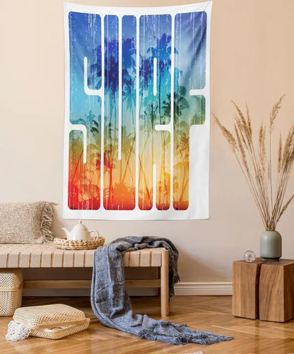 Vista 242 de Ambesonne Tapiz de arte afro, hombre negro fuerte con una corona de trazos impresión de pintura moderna, decoración de tela para colgar en la pared