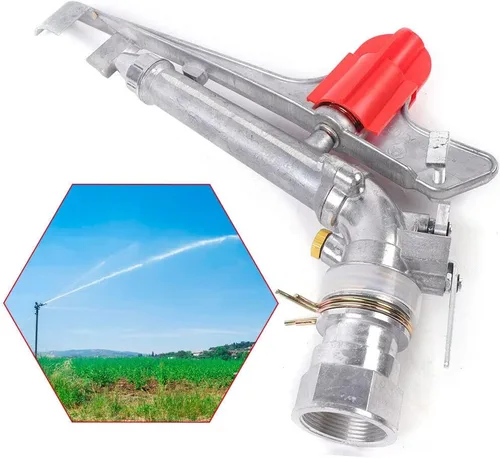Vista 5 de Pistola rociadora de riego agrícola, rociador de riego de 1.5 pulgadas, pistola de pulverización ajustable de 360°, sistema de pulverización de área