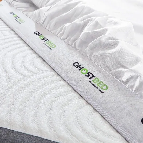 Vista 2 de GhostBed Queen Cooling - Juego de sábanas de lujo de algodón Supima y Tencel, resistente a las arrugas, con bolsillos profundos, 4 piezas