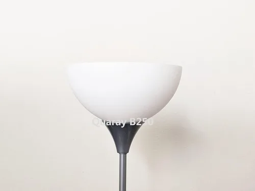 Vista 2 de Quaray Pantalla de lámpara de cuenco de plástico de 10 pulgadas para lámpara de pie Torchiere, blanco, B250