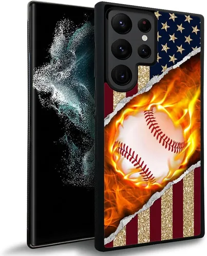 Vista 17 de Funda compatible con Samsung Galaxy S23 Ultra, fundas de teléfono de fútbol americano para hombres y mujeres, goma de silicona suave completa