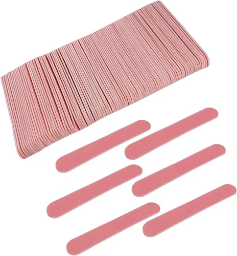Vista 11 de Mini limas de uñas a granel (100 unidades), lima de uñas de doble cara para uñas naturales, juego de herramientas de manicura, lima de uñas