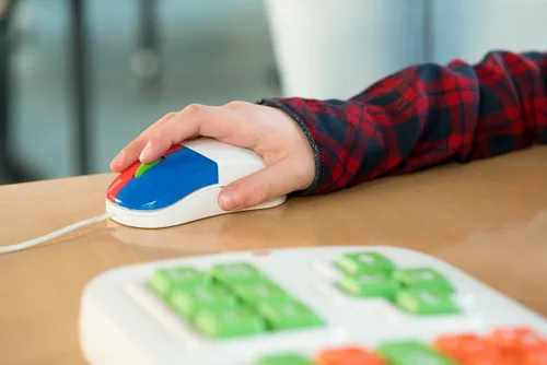 Vista 6 de Clevy Mouse para niños, colorido y ergonómico USB, computadora escolar y doméstica, mouse con cable compatible con niños, compatible con Windows