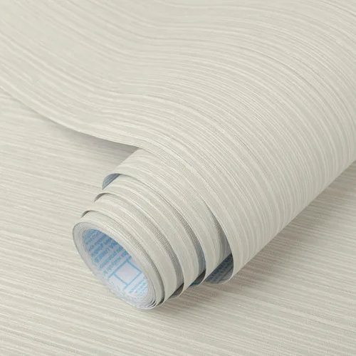 Vista 22 de TANONE Papel de Contacto Despegar y Pegar (15.8in x 197in), Papel Tapiz de Tela de Hierba Autoadhesivo Removible, Papel de Pared de Tela de Lino