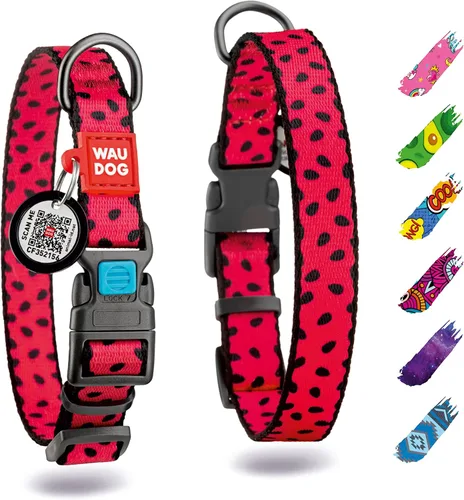Vista 13 de WAUDOG Collar de nailon para perros – Collar ajustable para perros grandes, pequeños y medianos – Collares de cachorros para perros de razas grandes