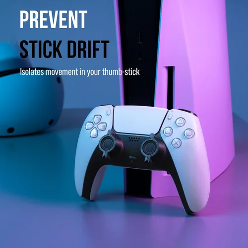 Vista 5 de Joy Guardians - Abrazaderas estabilizadoras de joystick compatibles con controladores Playstation5 DualSense (negro)