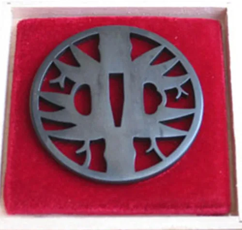 Vista 10 de Handmade Sword - Espada Samurai de aleación de hierro Tsuba, con caja de madera, para espadas Katana Wakizashi iron alloy tsuba hand guard, choose
