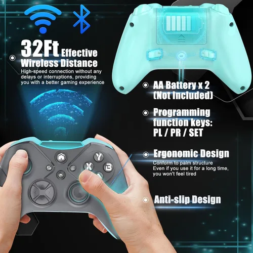 Vista 2 de Need to Upgrade Wireless Controller for Xbox, Game Controller Compatible with Xbox One, Xbox Series XS, Xbox One XS, iOS, Android, Steam Windows PC