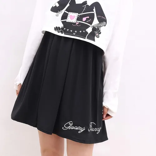 Vista 7 de Bonito vestido para adolescentes y niñas conjunto de dos piezas con estampado de conejo vestidos casuales de algodón para primavera y otoño como