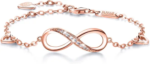Vista 13 de Billie Bijoux Pulsera ajustable de plata de ley 925 con símbolo de amor infinito infinito para mujer