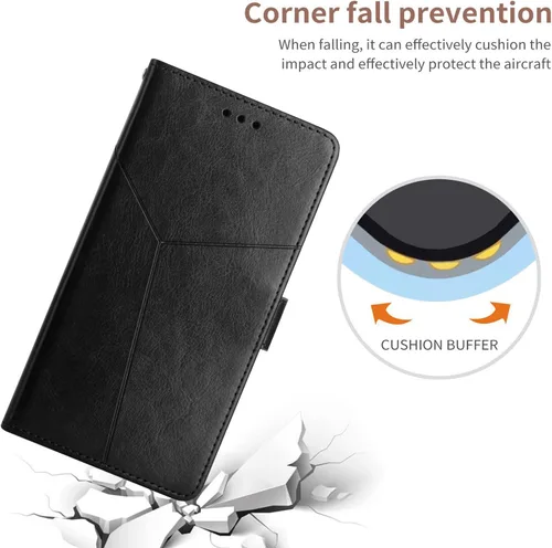 Vista 2 de Funda compatible con Samsung Galaxy A0e, compatible con Samsung Galaxy A0e de piel sintética, ranura para tarjeta, cierre magnético, función atril