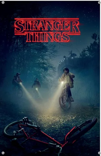 Vista 5 de Netflix Stranger Things - Póster de pared para bicicletas con pasadores
