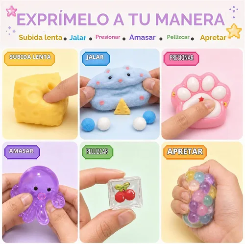 Vista 11 de Juego de 24 juguetes sensoriales surtidos para ansiedad para niños a partir Multicolor
